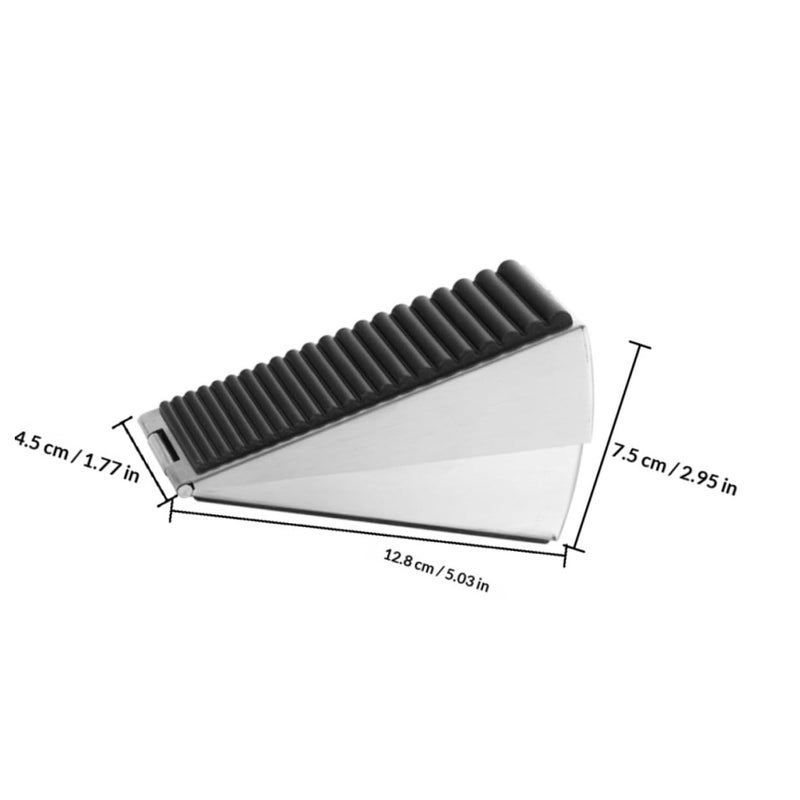 Heavy Duty Adjustable 45 75mm Stainless Steel Door Wedge Stopper with Spring Mechanism - Image 3