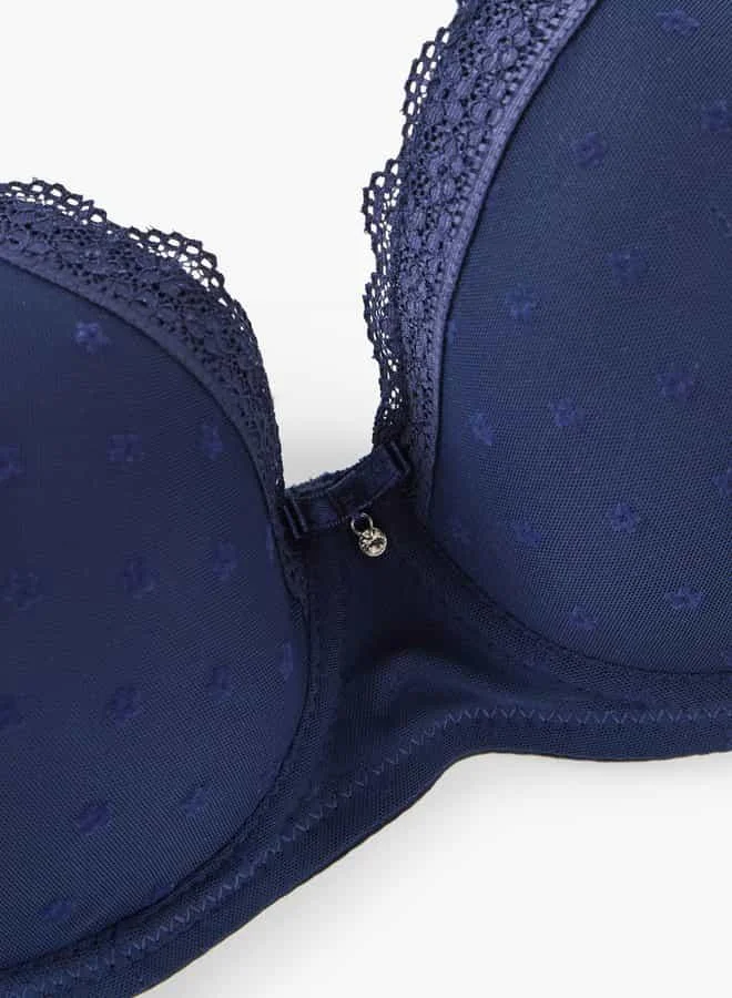 Splash FAV Lace Detail Bra with Hook and Eye Closure