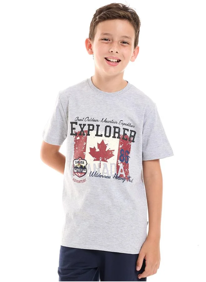فكتور اند جين Embroidered Graphic Print T-Shirt by Styli