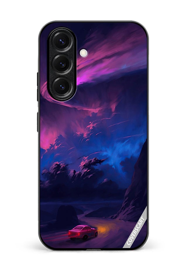 VR CREATIVE Protective Case Cover For Samsung Galaxy A56 Car On Empty Road Design Multicolour