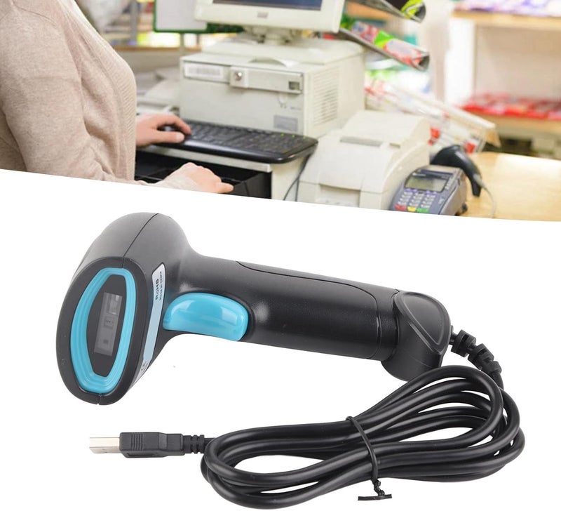 مصمم بدقة ماسح ضوئي للباركود أحادي البعد aqxreight سلكي بمقبض مريح IP54 مسح سريع ودقيق USB ماسح ضوئي للباركود مع تصحيح الأخطاء ثنائي الاتجاه ماسح ضوئي أحادي البعد USB ماسح ضوئي محمول سلكي - Image 2