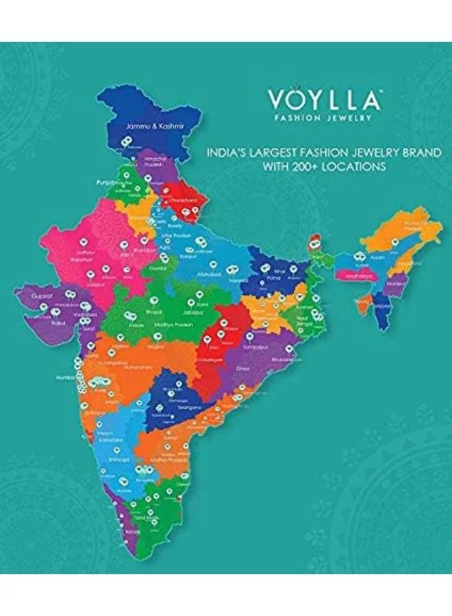 VOYLLA Work Essentials Rangoli Inspired Earrings