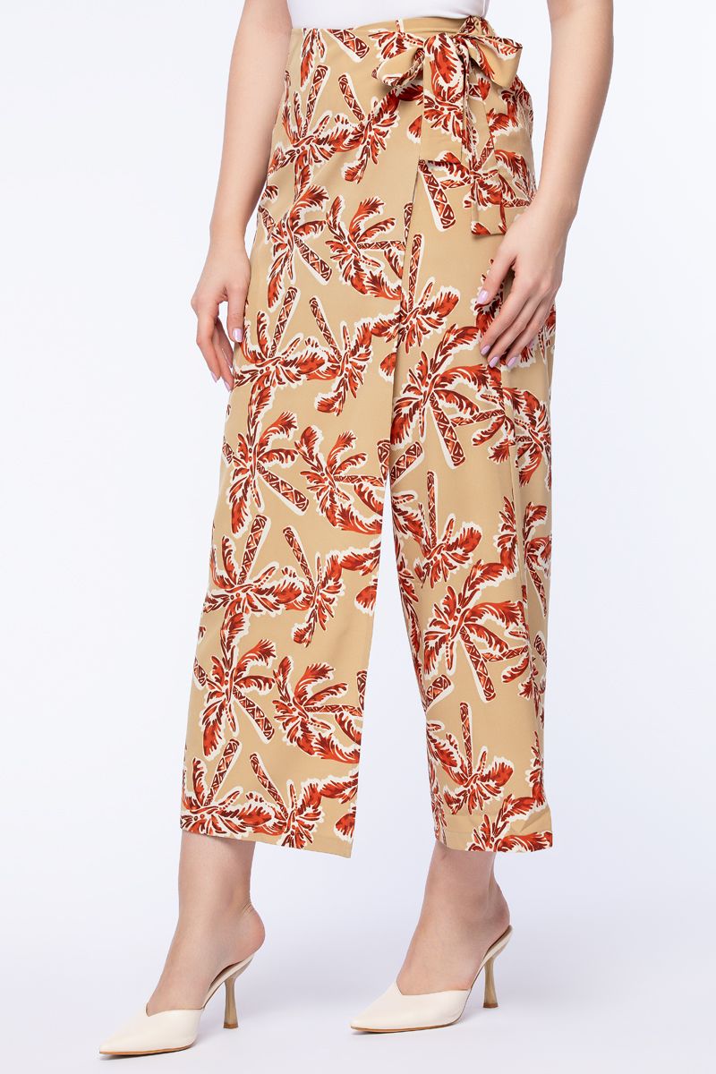 RINA printed women wrap pants - Image 2