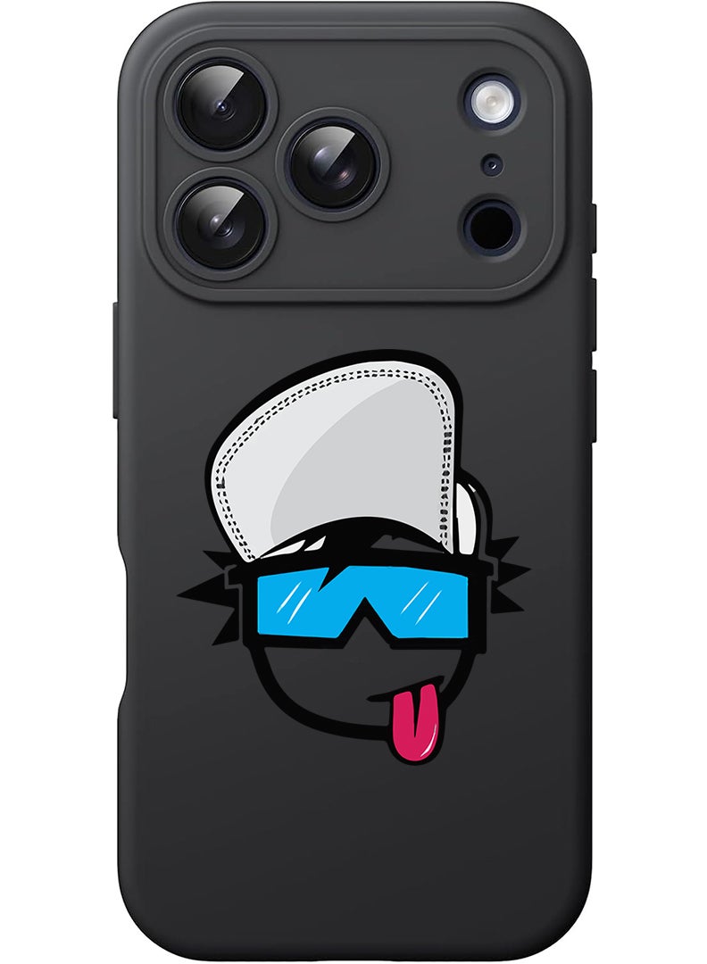 Theodor Protective Slim Fit Case Liquid Silicone Cover with Full Body Protection Anti-Scratch Shockproof Case For Apple iPhone 17 Pro Max (Black) Crew 5 - Image 1