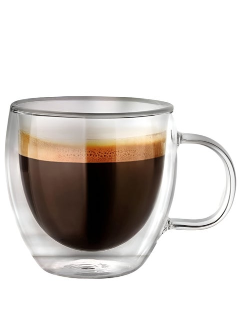 Double Wall Borosilicate Glass Espresso Cup – 80ml – Heat-Resistant & Elegant Design