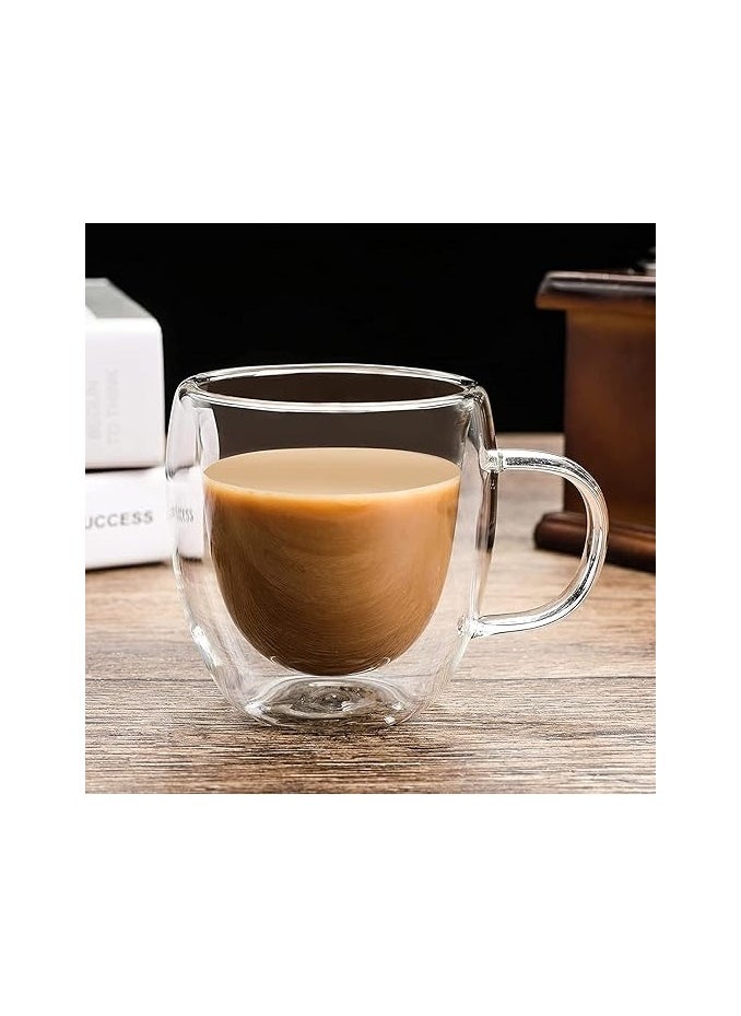 Double Wall Borosilicate Glass Espresso Cup – 80ml – Heat-Resistant & Elegant Design