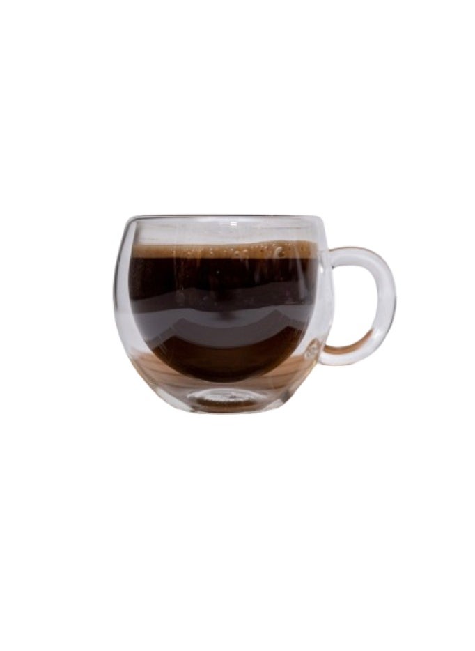 Double Wall Borosilicate Glass Espresso Cup – 80ml – Heat-Resistant & Elegant Design