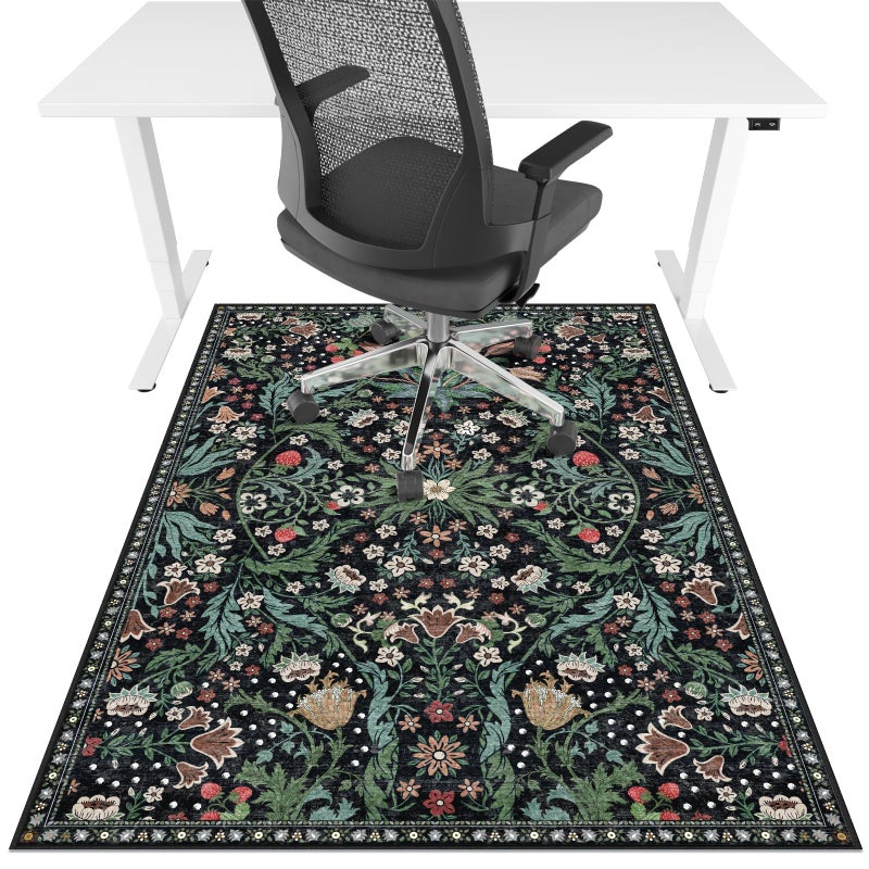 Lreedy Office Chair Mat for Hardwood Floor & Tile Floor,36"X 48" Heavy Duty Desk Chair Mat for Hard Floors, Under Desk Rug for Rolling Computer Chair,Anti Slip,Low Pile Carpet Floor Protector-Green Grass - Image 1
