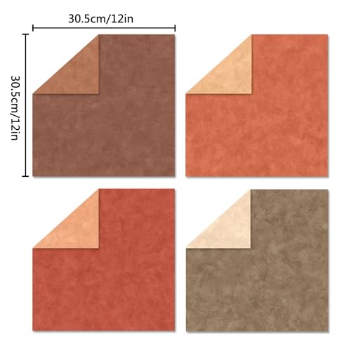 Colabrili Scrapbook Paper 12x12, Double-Sided Suede Textured Craft Paper Set 24 Sheets/24 Designs, Warm Boho Tone for Decorative Paper, Greeting Cards, Photo Album Decoration - Image 2