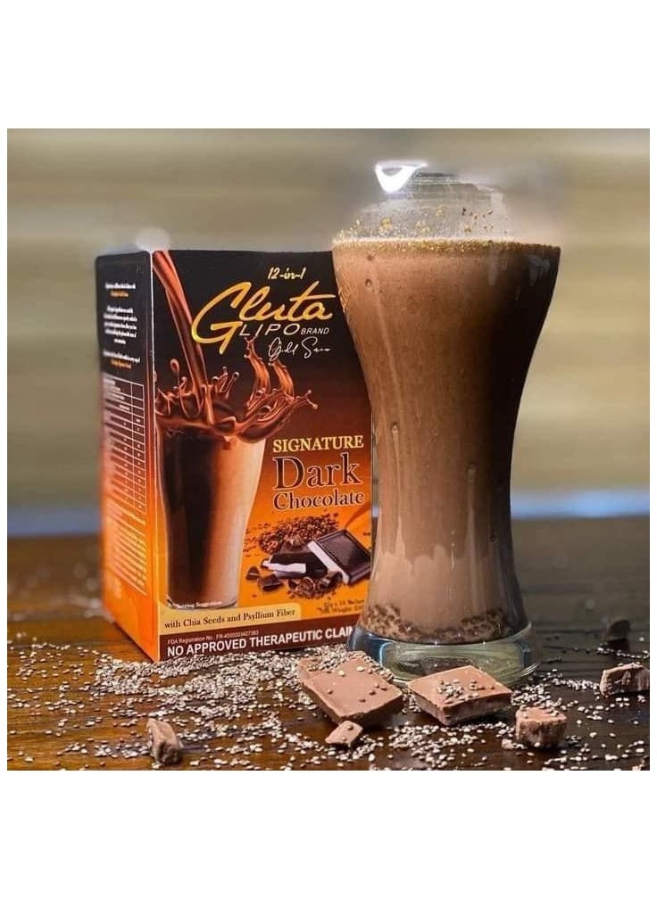 Gluta - 12 IN 1 GLUTALIPO GOLD SERIES SIGNATURE DARK CHOCOLATE - Image 1