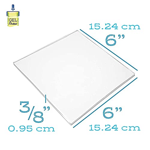Gel Press Monoprinting Print Plate - 6” X 6” Gel Plate - Printmaking Supplies - Reusable Gel Printing Plate for Press Art for Card Making, Scrapbooking, Journaling, Arts and Crafts, Home Decor - Image 2