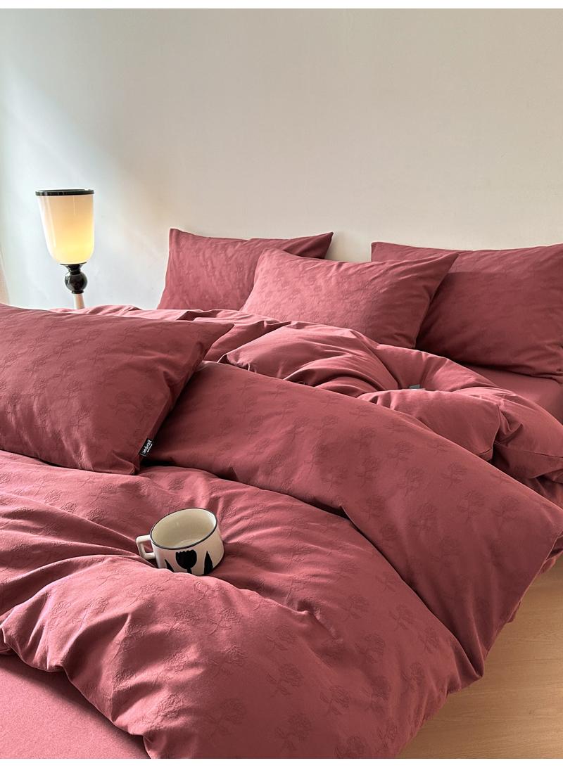 Bluejw 4-Piece Cotton Comfortable Set Bed Sheet Set Gift Birthday Gift Moving Gift - Image 1