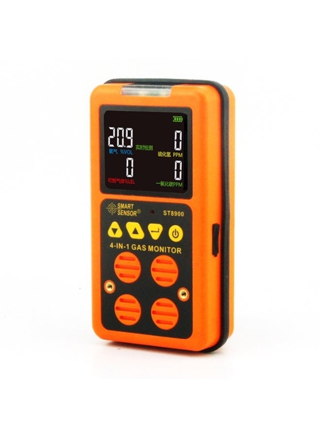 SMART SENSOR ST8900 4 in 1 Toxic Gas CO Carbon Monoxide Detector Hydrogen Sulfide H2S Oxygen Combustible Gas Test LCD Display Monitor, Sound Light Vibration Alarm - Image 2