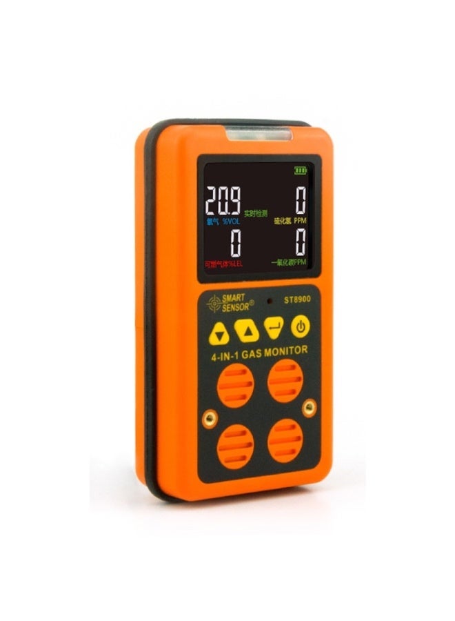 SMART SENSOR ST8900 4 in 1 Toxic Gas CO Carbon Monoxide Detector Hydrogen Sulfide H2S Oxygen Combustible Gas Test LCD Display Monitor, Sound Light Vibration Alarm - Image 1