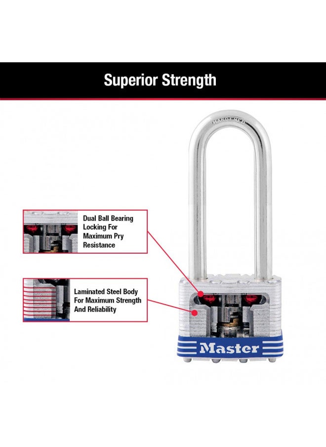 Master Lock Master Lock 1TRILJ Outdoor Padlock with Key, 3 Pack Keyed-Alike,Silver  - Image 4