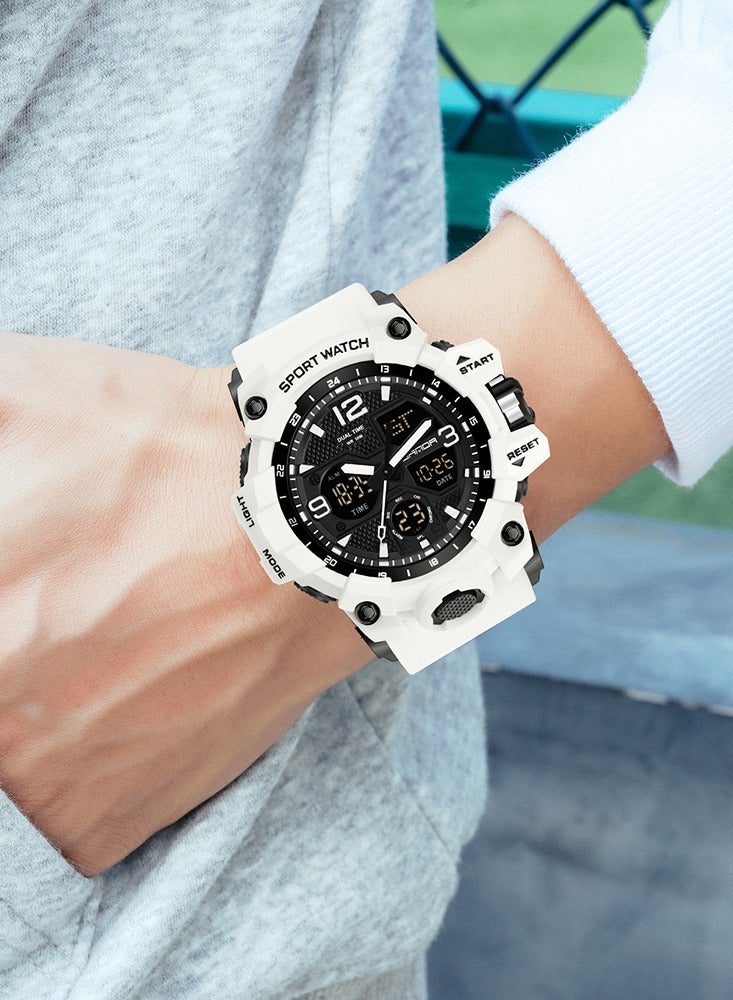 SANDA Top Brand Sports Men's Watches Quartz Watch Man Waterproof Wristwatch for Men Clock 6030 - Image 3