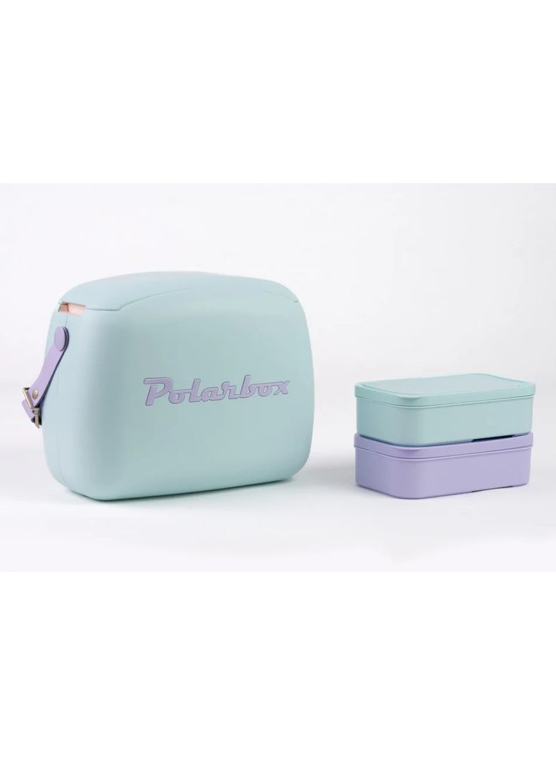 Polarbox - Polarbox 6 Liters Summer Pop Cooler Bag with 2 Containers Sky blue - Yellow - Image 1