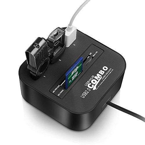 Cables Kart All in One Combo Card Reader & 3 Port USB 2.0 Hub - Black - Image 2