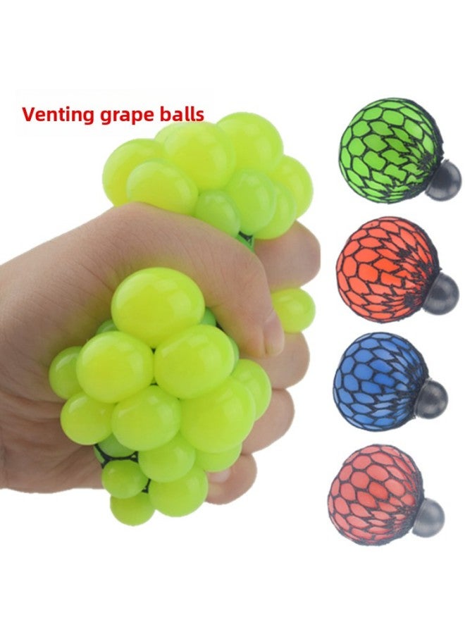 【2PCS，Only Two】Bead Squishy - Grape Ball Stress Relief Squishy Toy - Black mesh dark green grape balls - Mesh Squeeze Ball, Sensory Fidget Toy, Anxiety Relief, Kids Adults Decompression, Funny Stress Ball, TikTok Viral Toy - Image 2