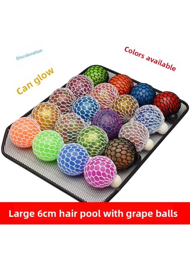 【2PCS，Only Two】Bead Squishy - Grape Ball Stress Relief Squishy Toy - Black mesh dark green grape balls - Mesh Squeeze Ball, Sensory Fidget Toy, Anxiety Relief, Kids Adults Decompression, Funny Stress Ball, TikTok Viral Toy - Image 4
