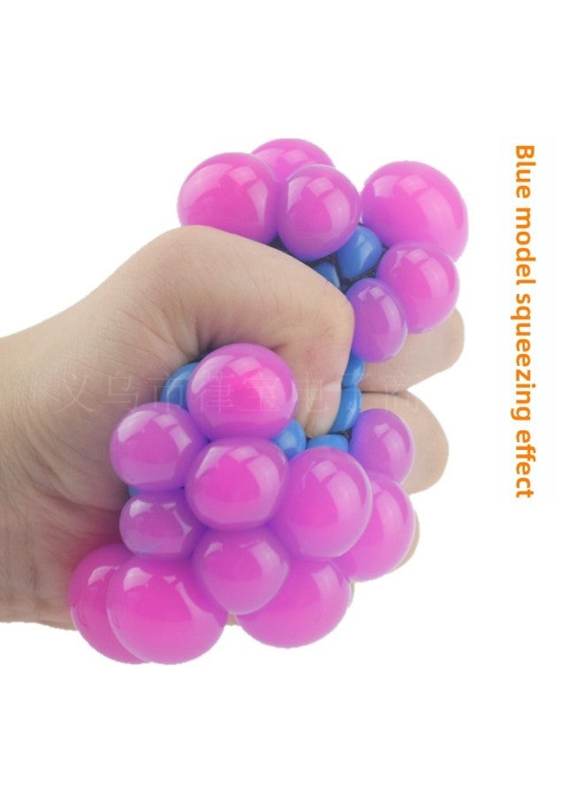 【2PCS，Only Two】Bead Squishy - Grape Ball Stress Relief Squishy Toy - Black mesh dark green grape balls - Mesh Squeeze Ball, Sensory Fidget Toy, Anxiety Relief, Kids Adults Decompression, Funny Stress Ball, TikTok Viral Toy - Image 3
