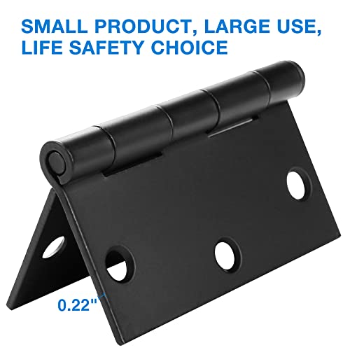 TDCHINGES 18 Pack 3 1/2 Inch Matte Black Door Hinges 3.5" Interior Square Iron Bifold Silver Standard Residential 3 ½"Satin Nickels Hinge for Doors Hardware Kit Tool Office Bedroom Study Living Room Decor - Image 5