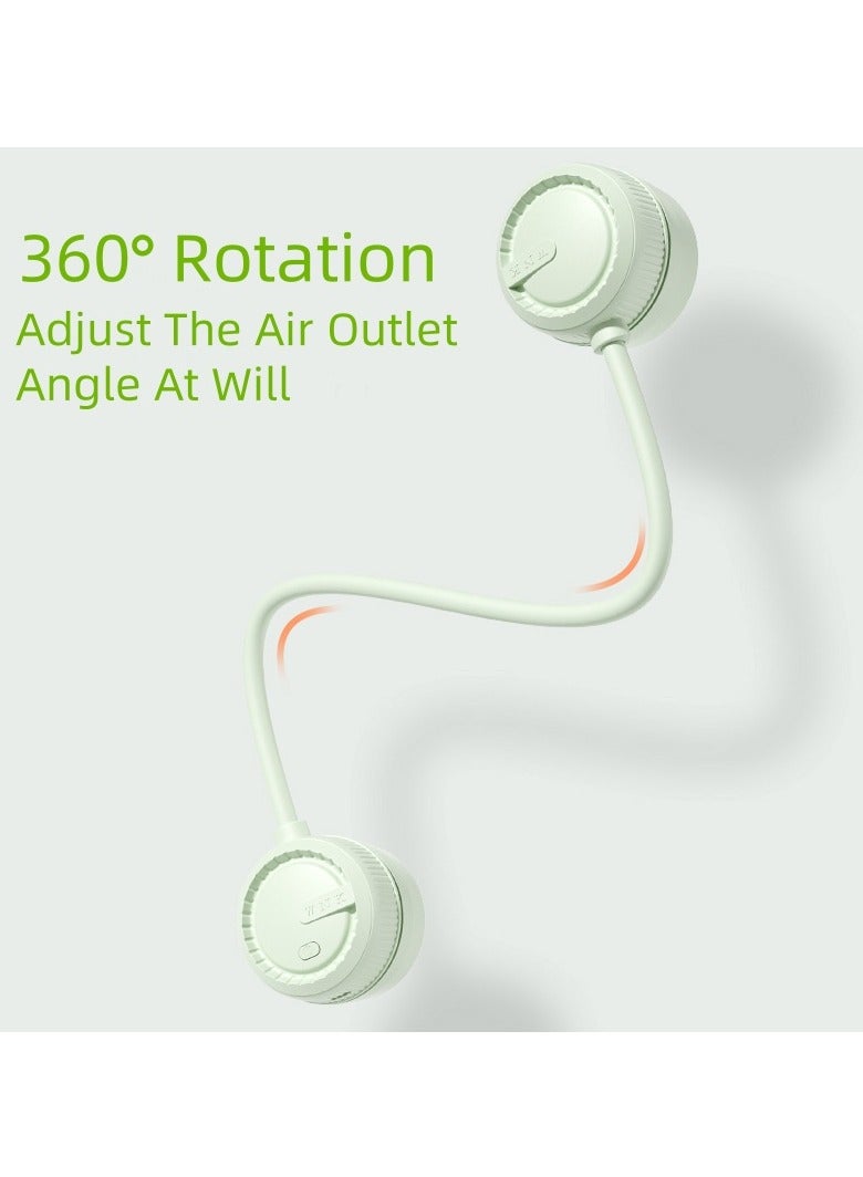 QZ Neck Hanging Fan Lazy Fan Portable Folding Lazy Outdoor Desktop USB Large Wind Power Neck Hanging Small Fan - Image 3
