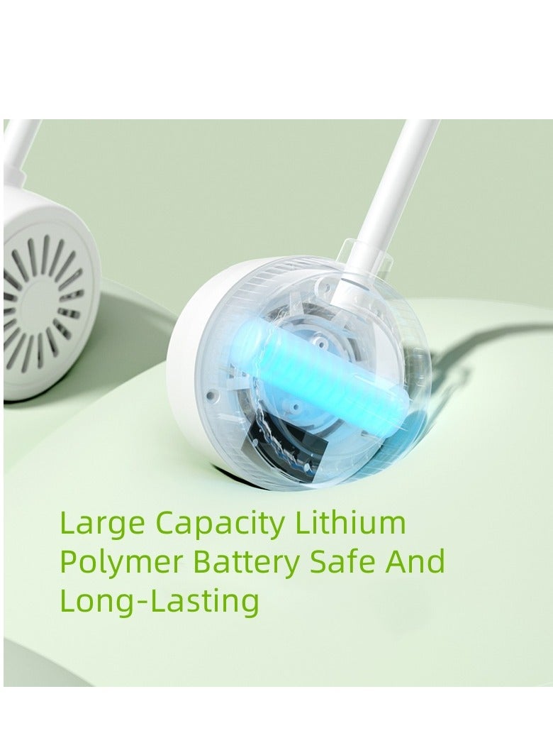 QZ Neck Hanging Fan Lazy Fan Portable Folding Lazy Outdoor Desktop USB Large Wind Power Neck Hanging Small Fan - Image 4