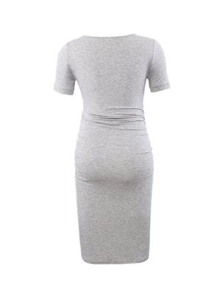 Women's Short Sleeve Maternity Dress Ruched Pregnancy Clothes - pzsku/ZD0B869E216801AEB515DZ/45/_/1703668708/74b8cd2b-4790-44d3-bd5a-3f5cdea22f33