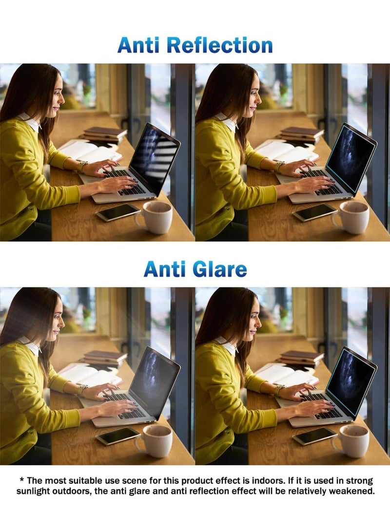 VIUAUAX 2-Pack 15.6 Inch Anti Blue Light Laptop Screen Protector, Eye Protection Anti Glare Matte Computer Screen Cover for 15.6" Laptop with 16:9 Aspect Ratio, Reduce Eye Strain and Touch Sensitive - Image 5