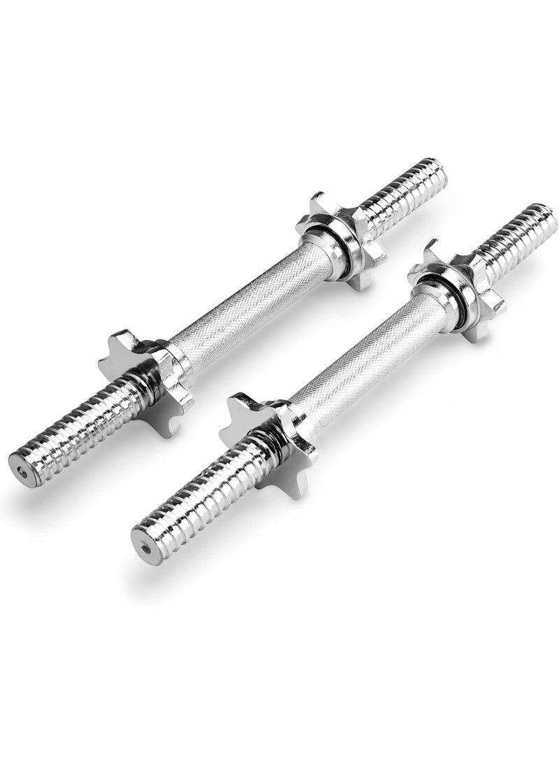Marcy Marcy 14” Adjustable Chrome Threaded Dumbbell Handles for Standard Weight Plates with 1” Diameter Center TDH-14.1 - Image 1