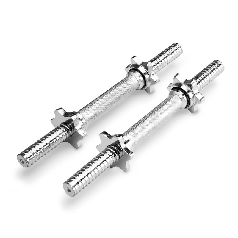 Marcy 14â€ Adjustable Chrome Threaded Dumbbell Handles for Standard Weight Plates with 1â€ Diameter Center TDH-14.1 - Image 1