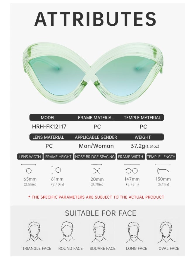 xozgdovg - Women's Oversized Sunglasses - Image 1