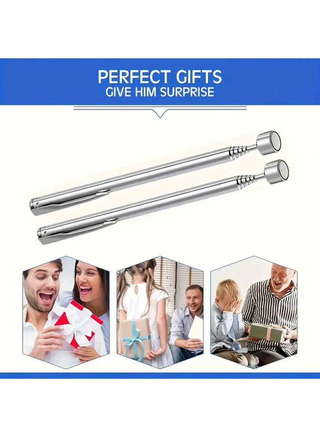 3 In 1 Antenna Magnetic Tool Silvery Stainless Steel No Electricity Required Automotive Repair Handheld Device For Car Construction Hard To Reach Areas - Image 5
