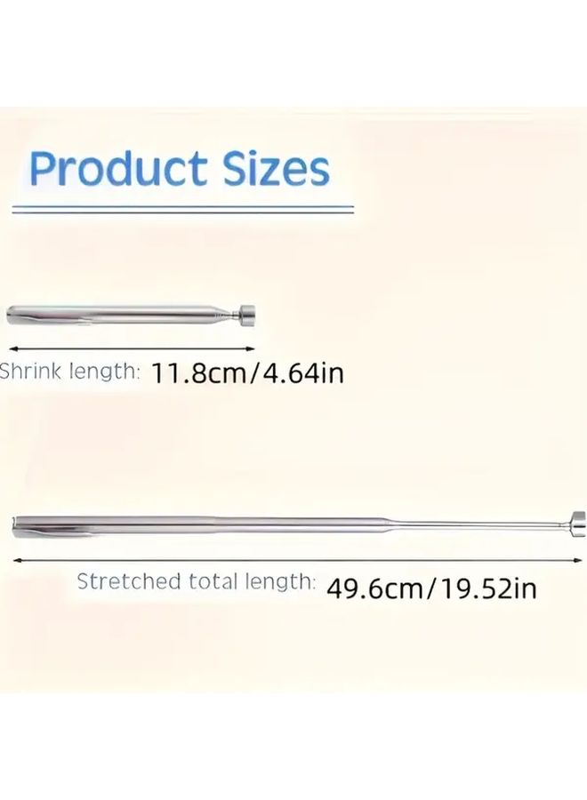 3 In 1 Antenna Magnetic Tool Silvery Stainless Steel No Electricity Required Automotive Repair Handheld Device For Car Construction Hard To Reach Areas - Image 3