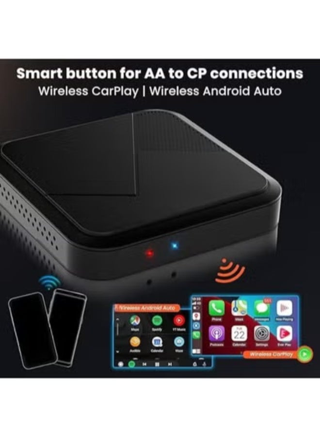 محول لاسلكي 2 في 1 لـ CarPlay و Android Auto – يحول الوصل السلكي إلى لاسلكي، مزدوج القنوات، متوافق مع الآيفون والأندرويد - Image 4