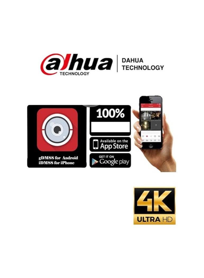 Dahua Dahua 8-megapixel surveillance cameras, high-definition night vision, face recognition, waterproof, with phone applications - Image 4