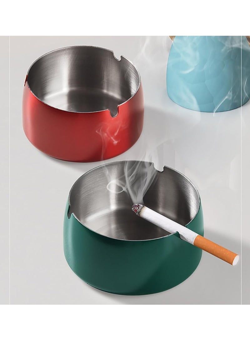 Rubik Ashtray for Cigarettes, Stainless Steel Windproof Ash Tray for Indoor Outdoor Patio Home Office Hotel (Blue, Large)  - Image 5