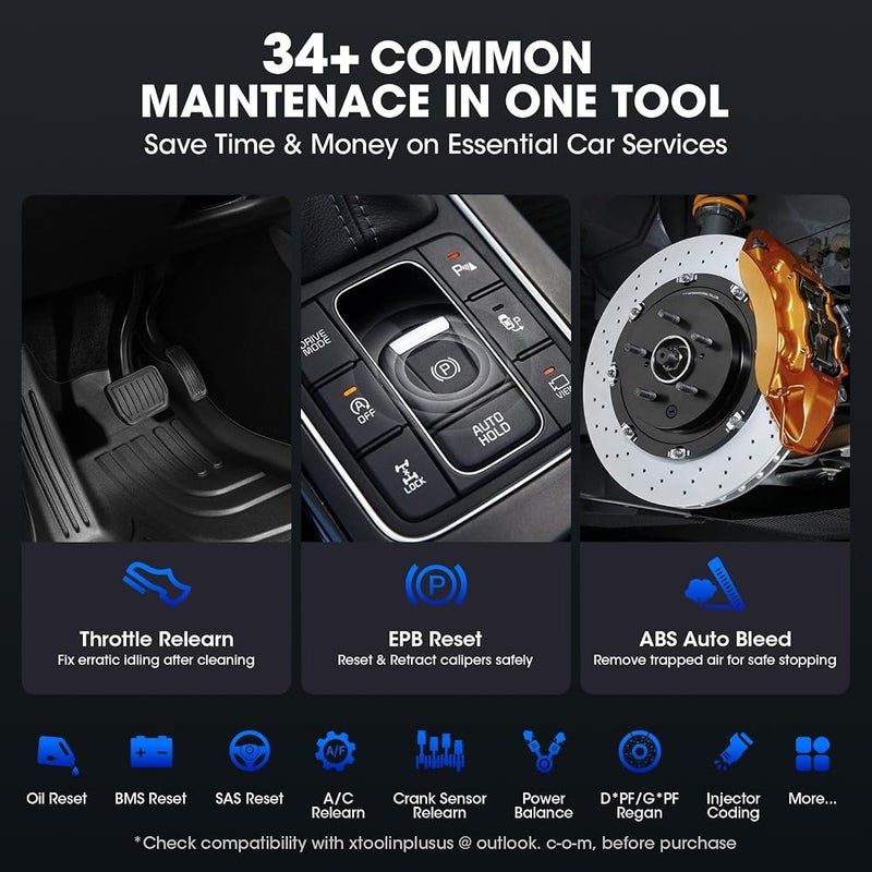 XTOOL IP616 Bidirectional Scan Tool, Full Systems OBD2 Scanner, 34+ Resets - Image 5