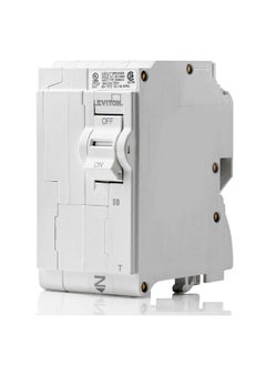 Leviton Leviton LB250-T 50A 2-Pole Plug-On Standard Branch Circuit Breaker, Thermal Magnetic, 120/240 VAC, White  - Image 1