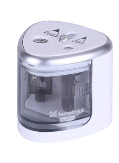 tenwin 2-Holes Electric Pencil Sharpener Silver 