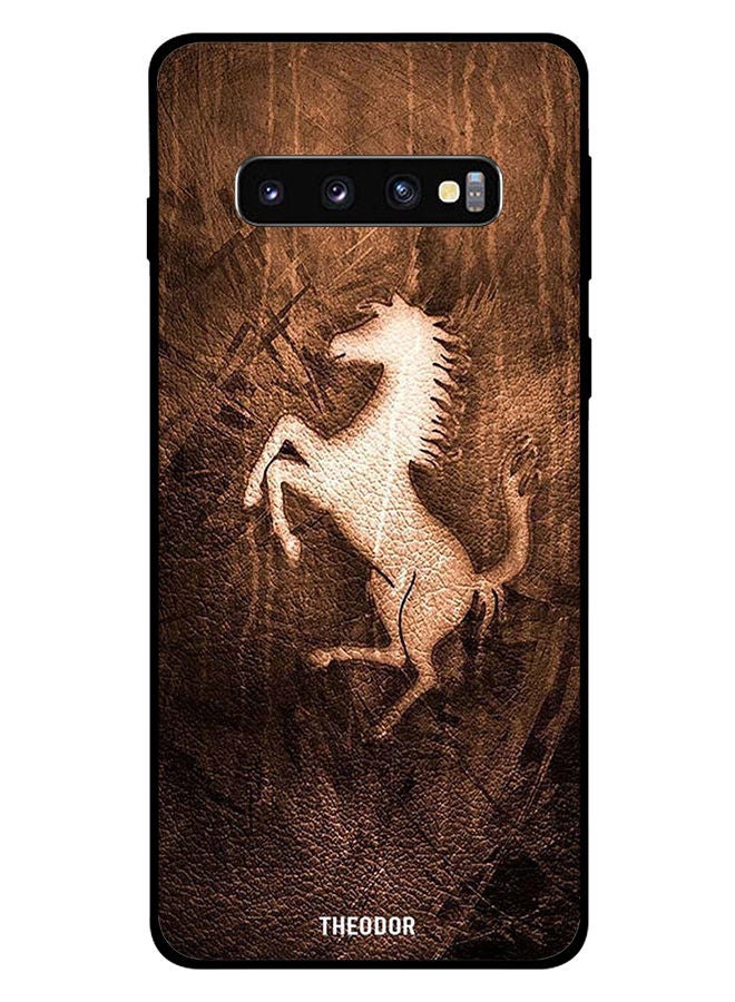 Theodor Protective Case Cover For Samsung Galaxy S10 Plus Leather Horse - Image 1