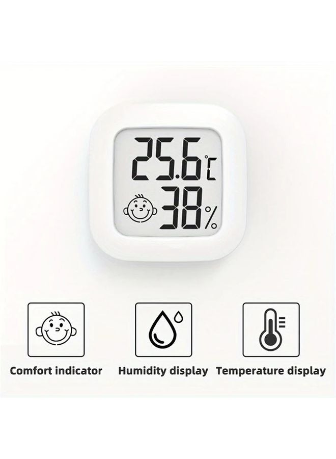 White Digital Thermometer Hygrometer Mini LCD Display Room Temperature Humidity Monitor - Image 1