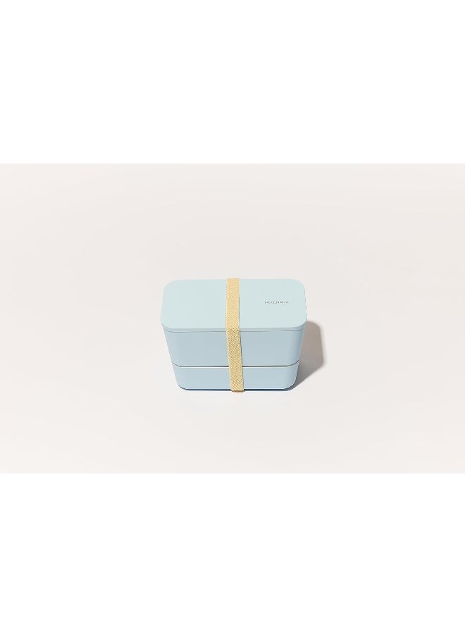 Takenaka - TAKENAKA Bento Lunch Box, Flat Dual Eco-Friendly and Sustainable Bento box from Japan (Ocean Breeze) - Image 1