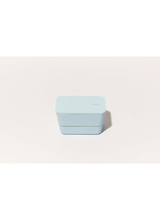 Takenaka - TAKENAKA Bento Lunch Box, Flat Dual Eco-Friendly and Sustainable Bento box from Japan (Ocean Breeze) - Image 1