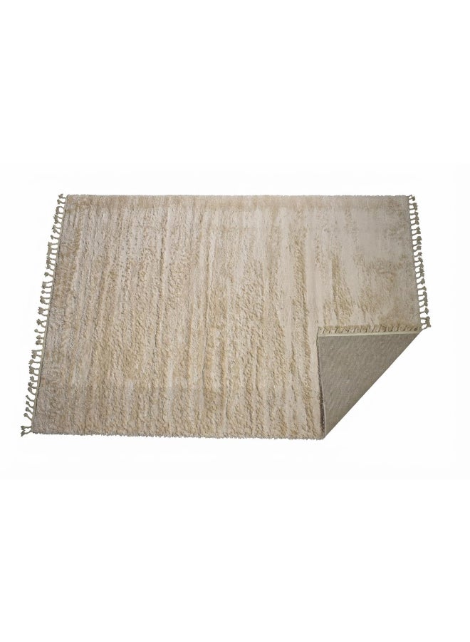 Noon East Carpet Shaggy Rugs with Soft Texture, Color - Beige, Size - 200x290 cm - 6.5x9.5 ft, Design - Nimbus Plush , Ideal  for Living space , Master Bedroom, Dinning room & Large office space - Image 5