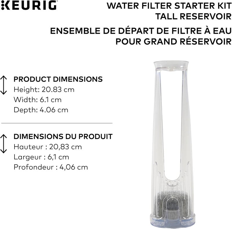 Keurig طقم بدء فلتر مياه بمقبض طويل، يأتي مع مقبض و 2 فلتر مياه بديل، متوافق مع بعض صانعات القهوة (عبوة من 6) - Image 3