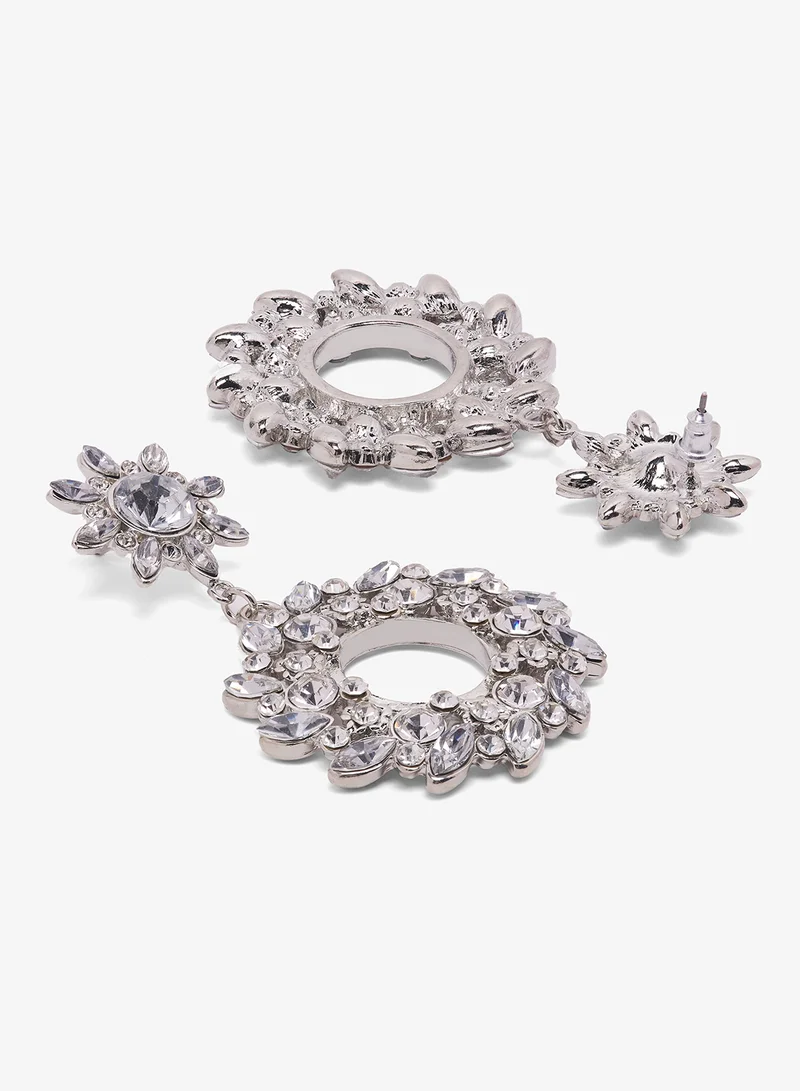 Ella Limited Edition Diamonte Rhinestone Embellished Drop Down Earrings