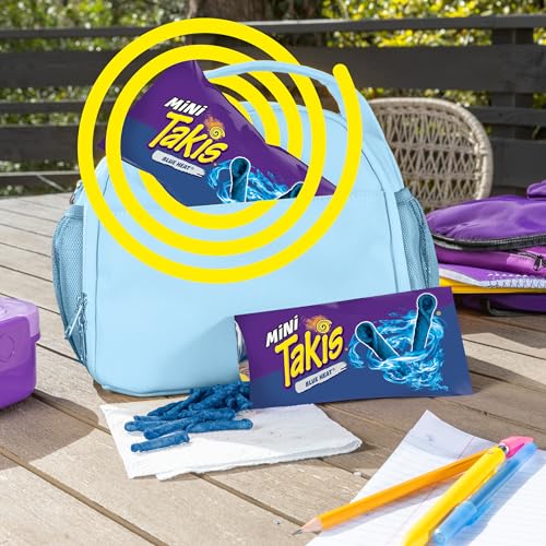 Taki's Takis Blue Heat Mini 25 pc / 1.23 oz Bite Size Multipack, Hot Chili Pepper Flavored Extreme Spicy Rolled Tortilla Chips - Image 3