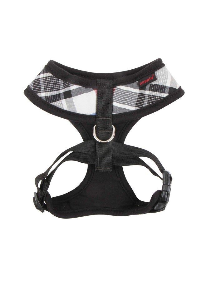 PUPPIA PUPPIA Junior Over-The-Head Dog Harness Checkered Pattern No Choke No Pull Adjustable Chest Belt Walking Training for Small and Medium Dog, Small, Black  - Image 2